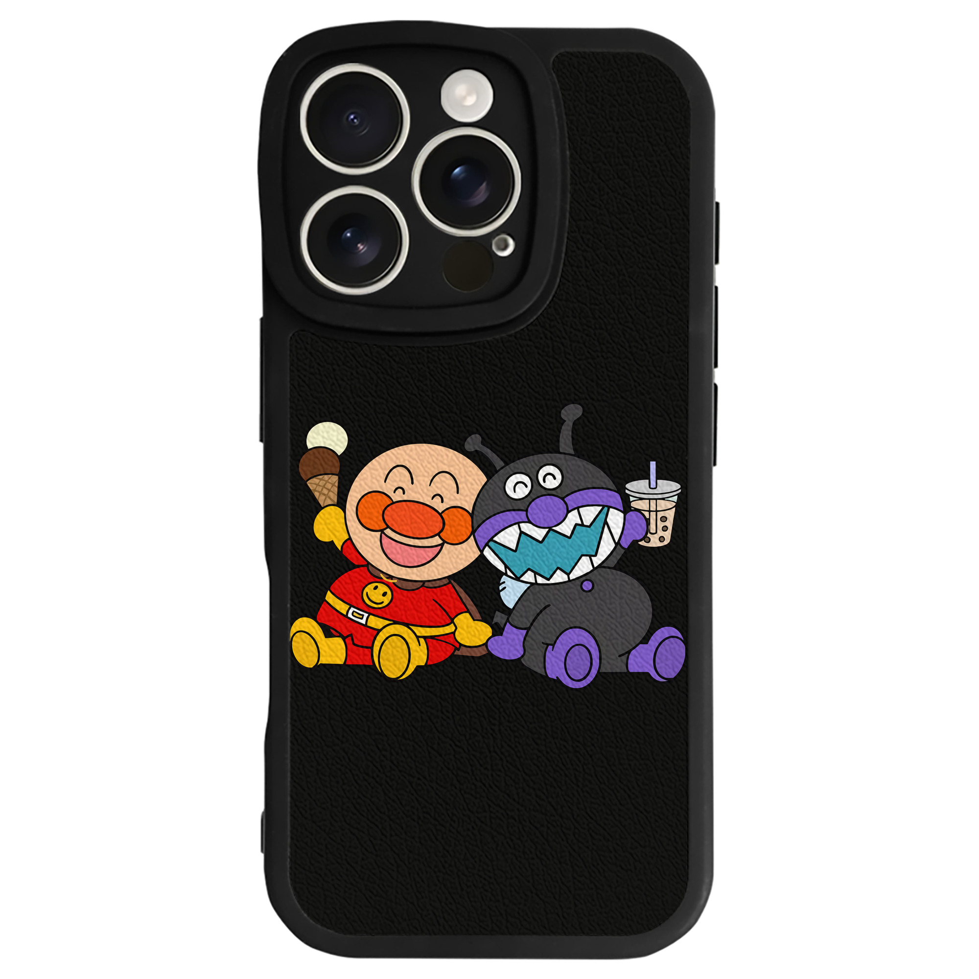 （画像用） アンパンマン Anpanman 【iPhone 16シリーズ対応】シリコンスマホケース（レザー調） 材質：シリコン